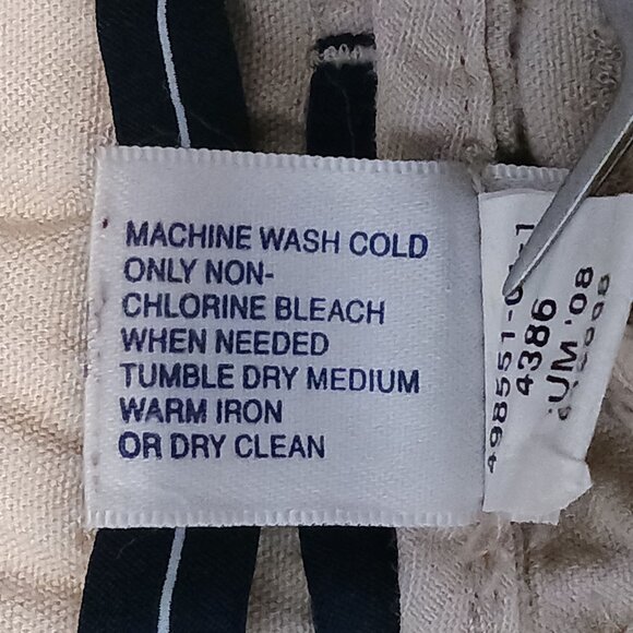 Gap Khaki Linen/Cotton Blend Wide-Leg Cropped Pants w/ Drawstring & Pockets, 10 - Picture 9 of 10